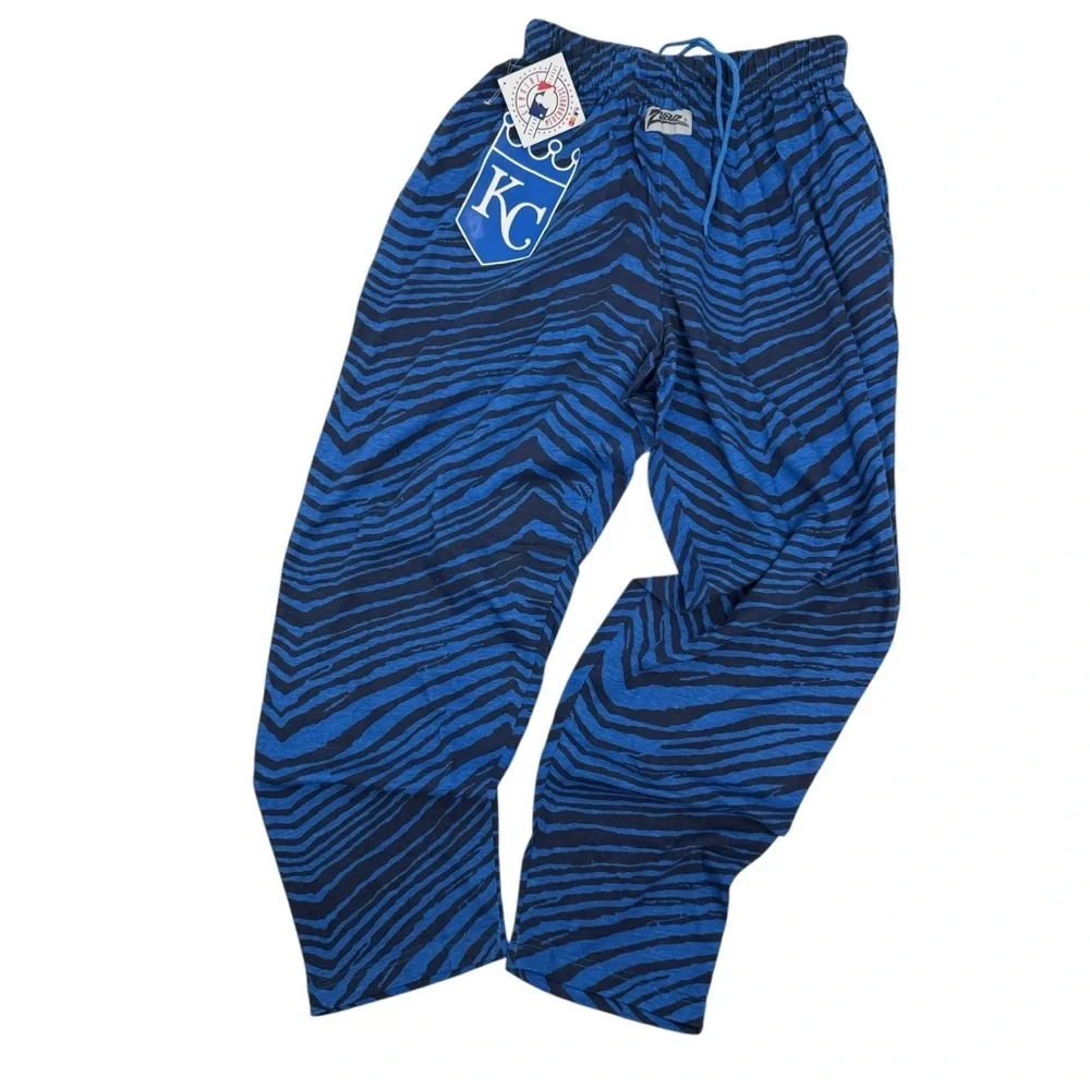 Majestic Zubaz Mens Size Medium Kansas City Royals Pajama sleep lounge Pants NWT